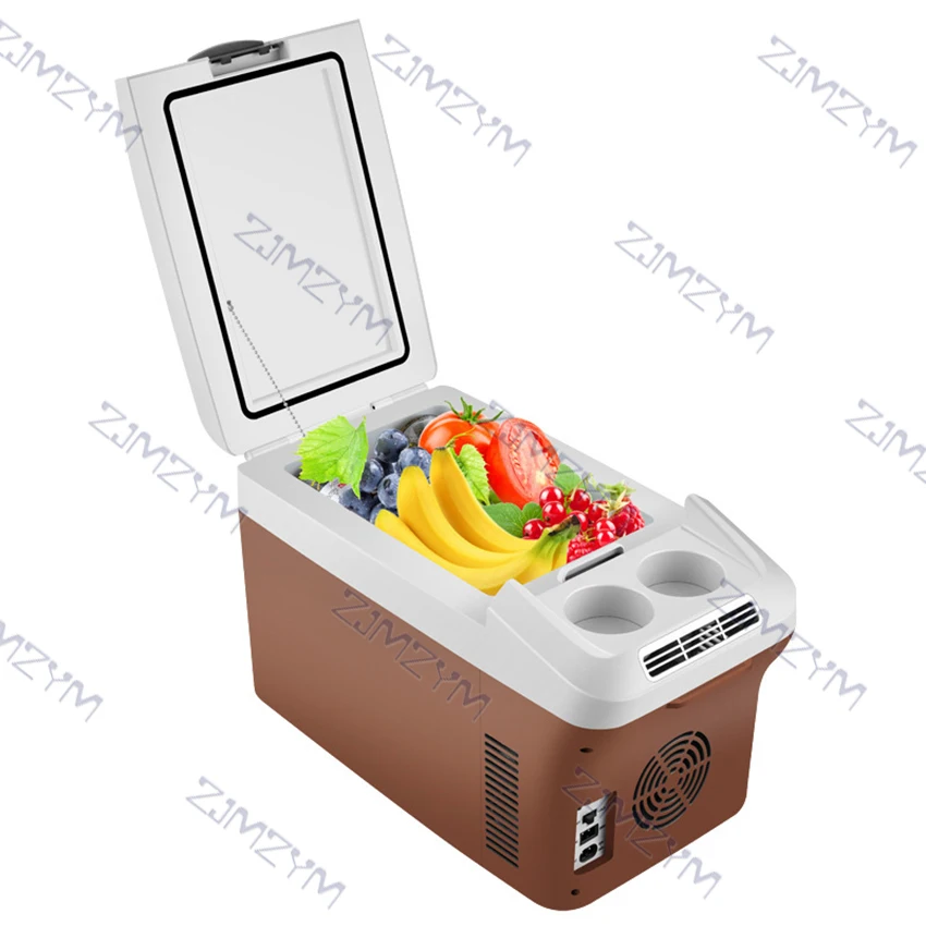15L 12/24V Car Refrigerator 220V Home Mini Portable Fridge Compressor Outdoor Pinic Food Refrigeration Heating Freezer Cooler