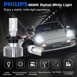 Image 2 - Philips H7 LED Ultinon Essential G2 6500K White Headlight H4 H8 H11 H16 HB3 HB4 HIR2 9003 9005 9006 9012 fog light bulb for cars