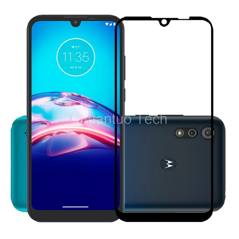 Защитная пленка на весь экран для Motorola Moto E6S 2020 устойчивая к царапинам закаленное