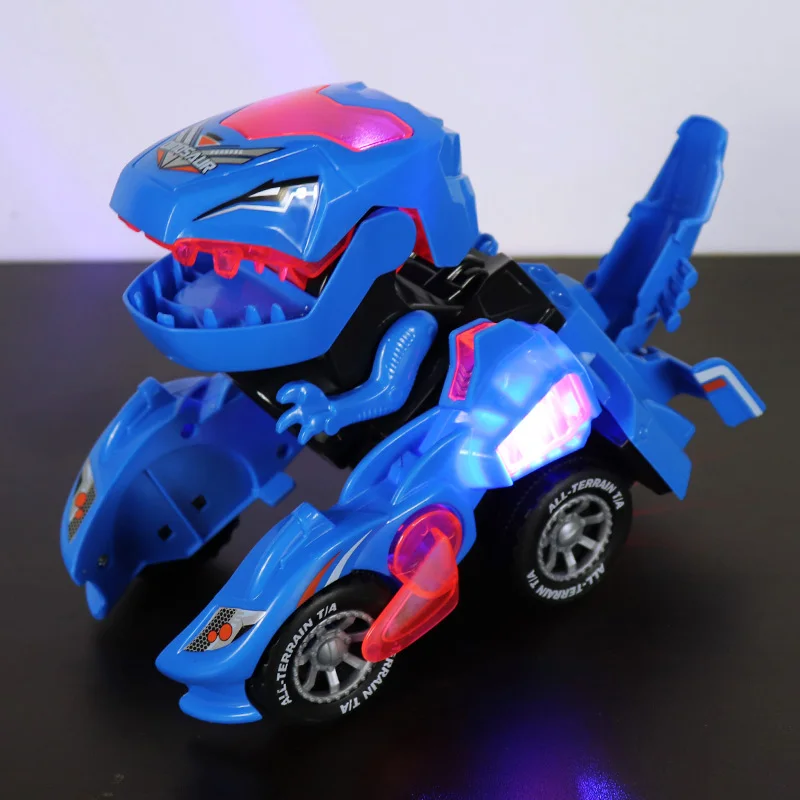 transforming dinosaur led car robot dinosaur toy With Light Sound for Kids Christmas Toy Gift Auto-deformed Dino Racer Car 2 in 1 transforming dinosaur toys dinosaur automatic deformation dino toy with light and sound christmas birthday gifts for boys