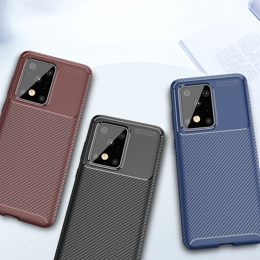 Для Coque Samsun Galaxy S20 Plus Ультра чехол Роскошный карбоновый противоударный