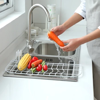 

Multifunction Detachable Cup Dish Drainer Rag Hanging Draining Storage Rack