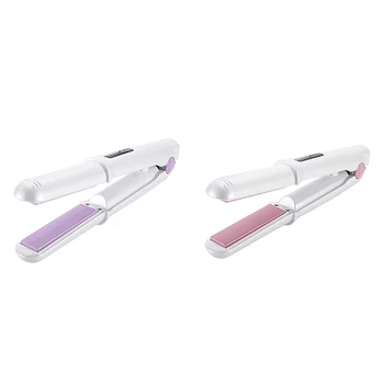 

Hot Mini Usb Cordless Hair Straightener with Power Bank System Travel Flat Irons Portable Wireless Straightening Hair Iron-White