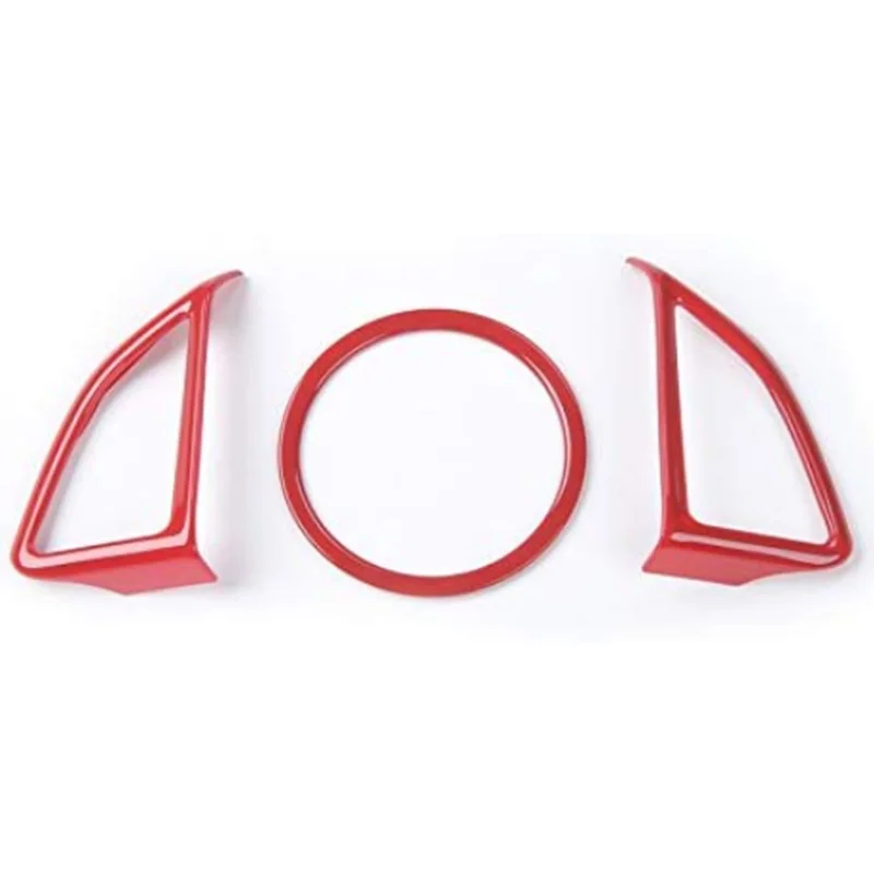 

Car Styling Steering Wheel Cover Decorative Trim Sticker Frame Red for Chevrolet Camaro 2017+