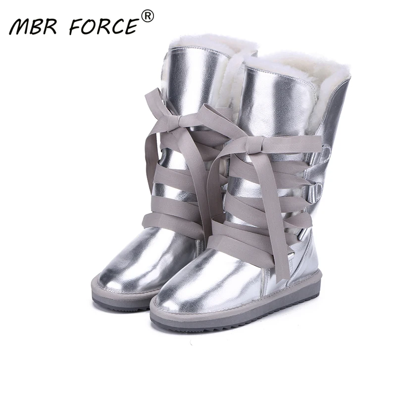 MBR FORCE 2020 австралийские классические женские зимние сапоги на шнуровке из