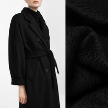 Качественное осенне-зимнее Двухслойное пальто из овечьей шерсти черного и зеленого цвета, ширина 140 см, вес 800 г/м, верхняя одежда из ткани E1143