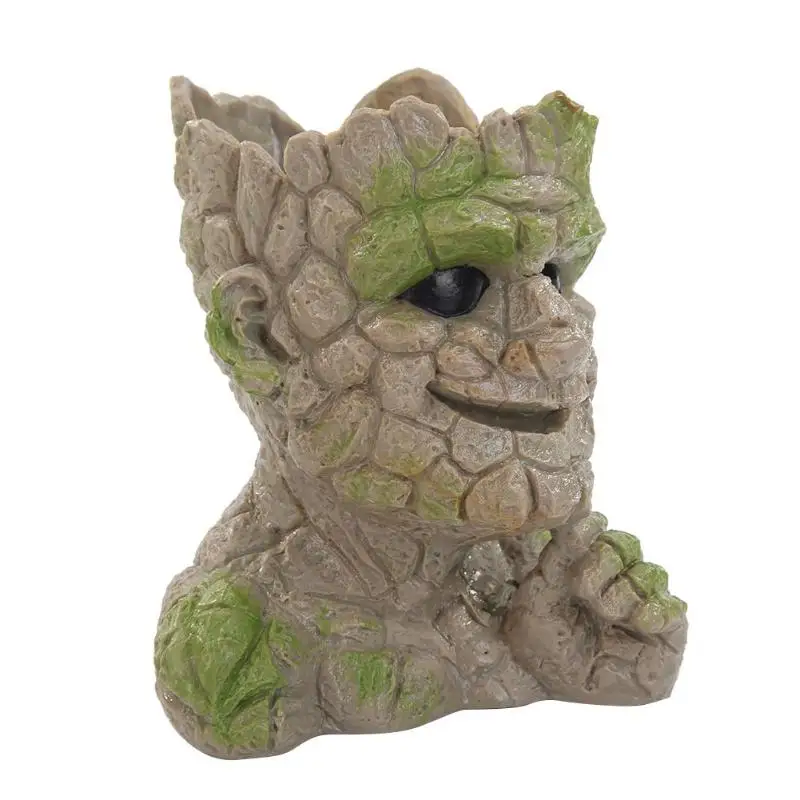 Cute Flowerpot Multifunctional Creative Action Figure Model Toy Simple Atmosphere Home Garden Planter Flower Pot 14x10x8.5cm