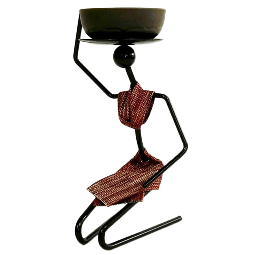 Vintage Style Women Shaped Candle Holder Candlestick Tealight Stand Decor