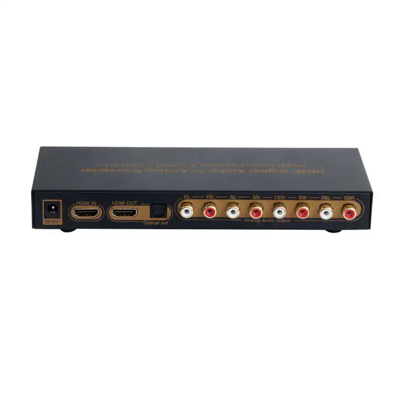  Eu Plug Hdmi To Hdmi Optical Digital To Analog Audio Extractor 7.1Ch Converter Lpcm Audio Dac Hdmi 