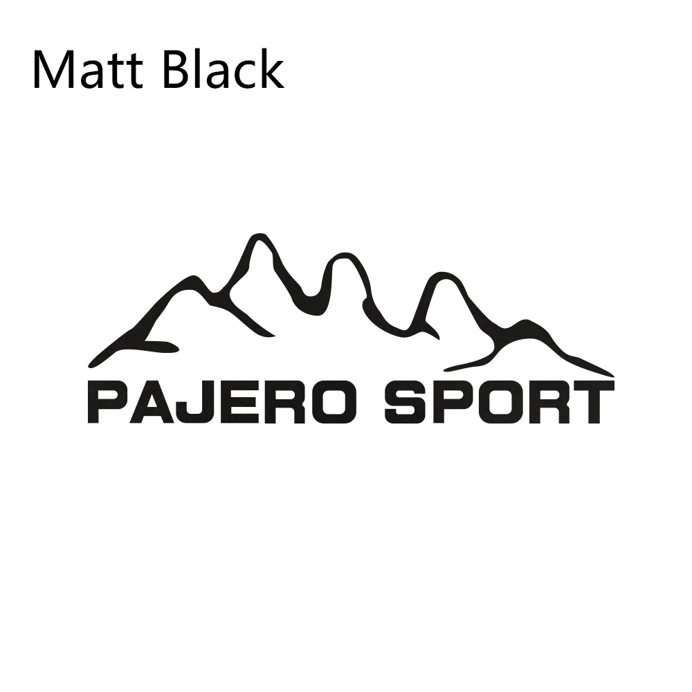 Автомобильные наклейки для Mitsubishi pajero sport Styling Виниловая пленка Авто наклейки своими руками Автомобильные украшения автомобильные принадлежности для тюнинга - Название цвета: Matt Black