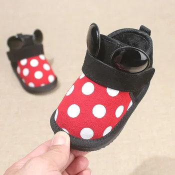 

Winter Baby Cotton Shoes 1-3 Years Old Children's Snow Boots 6 Genuine Leather Soft Bottom Baby Toddler Shoes