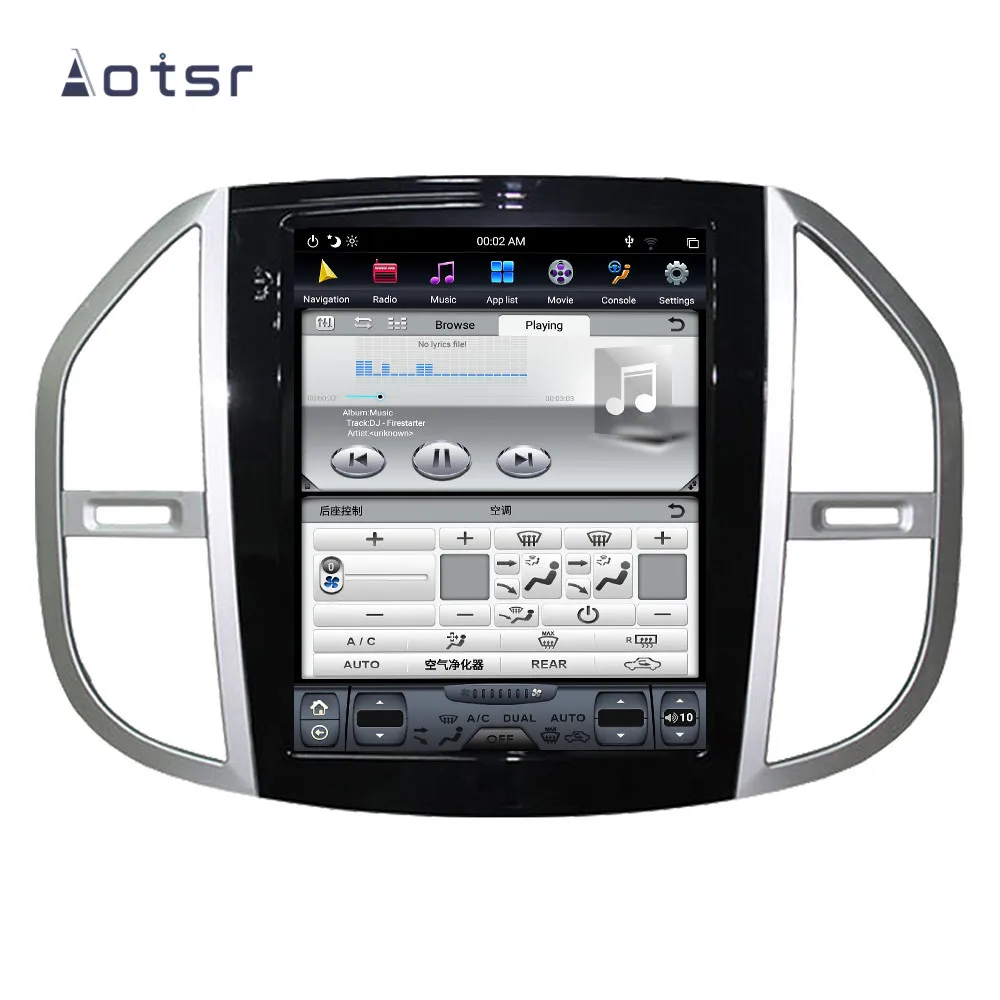 Android 8,1 Tesla Styel автомобильный dvd-плеер gps навигация для Mercedes-Benz Vito+ вертикальный экран авто радио головное устройство Carplay