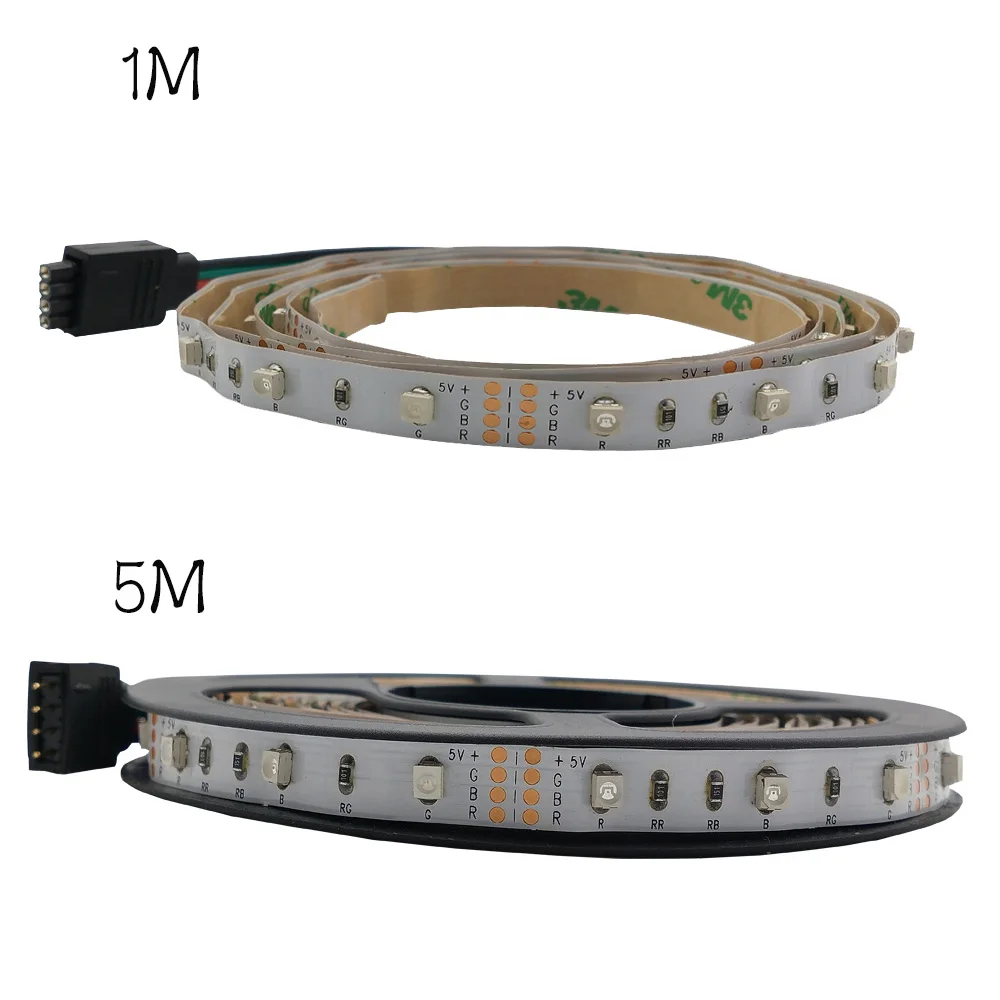 USB Светодиодная лента лампа 2835SMD DC5V гибкий светодиодный светильник 3 м лента 1 м 2 м 3 м 4 м 5 М HD ТВ Настольный экран фон Светодиодная лента