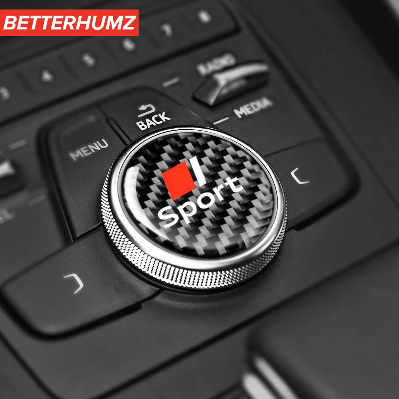 Автомобильная Мультимедийная ручка из углеродного волокна для Audi A4 A5 2017 2022
