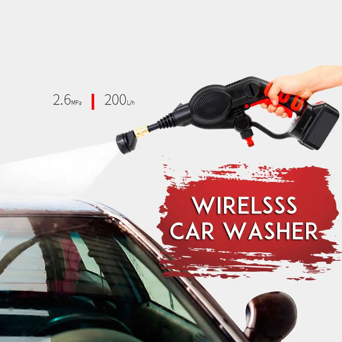 US $69.78 21V 26MPa Cordless Wireless Handheld High Pressure Car Washer Cleaner For Car Cleaning Wash For Gun Nozzles Tip 6m Pipe Filter