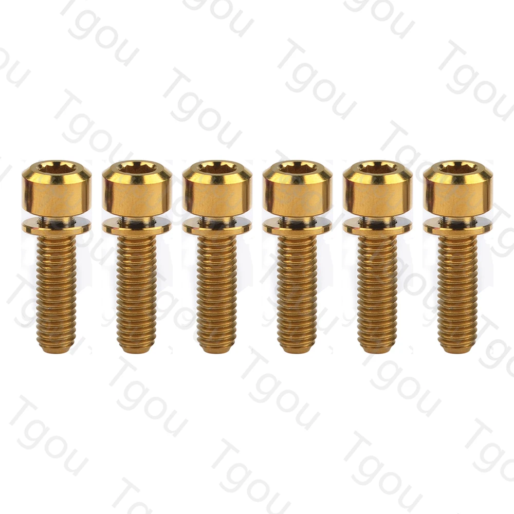 cabeca com arruela parafusos bicicleta haste guiador 6 pcs 03