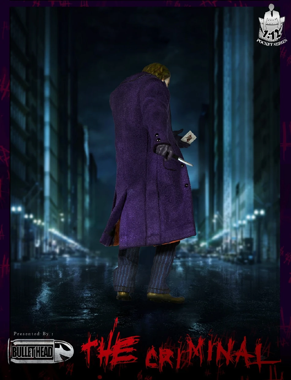 Пулевидный колпачок BH001 The Criminal 1/12 scale Джокер, клоун Набор фигурок