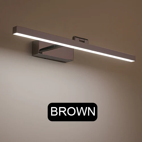 Современные светодиодные ванная комната, туалетный столик, зеркало настенный светильник установленный промышленной спальня макияж бра свет Водонепроницаемый Нержавеющая сталь - Цвет абажура: Brown