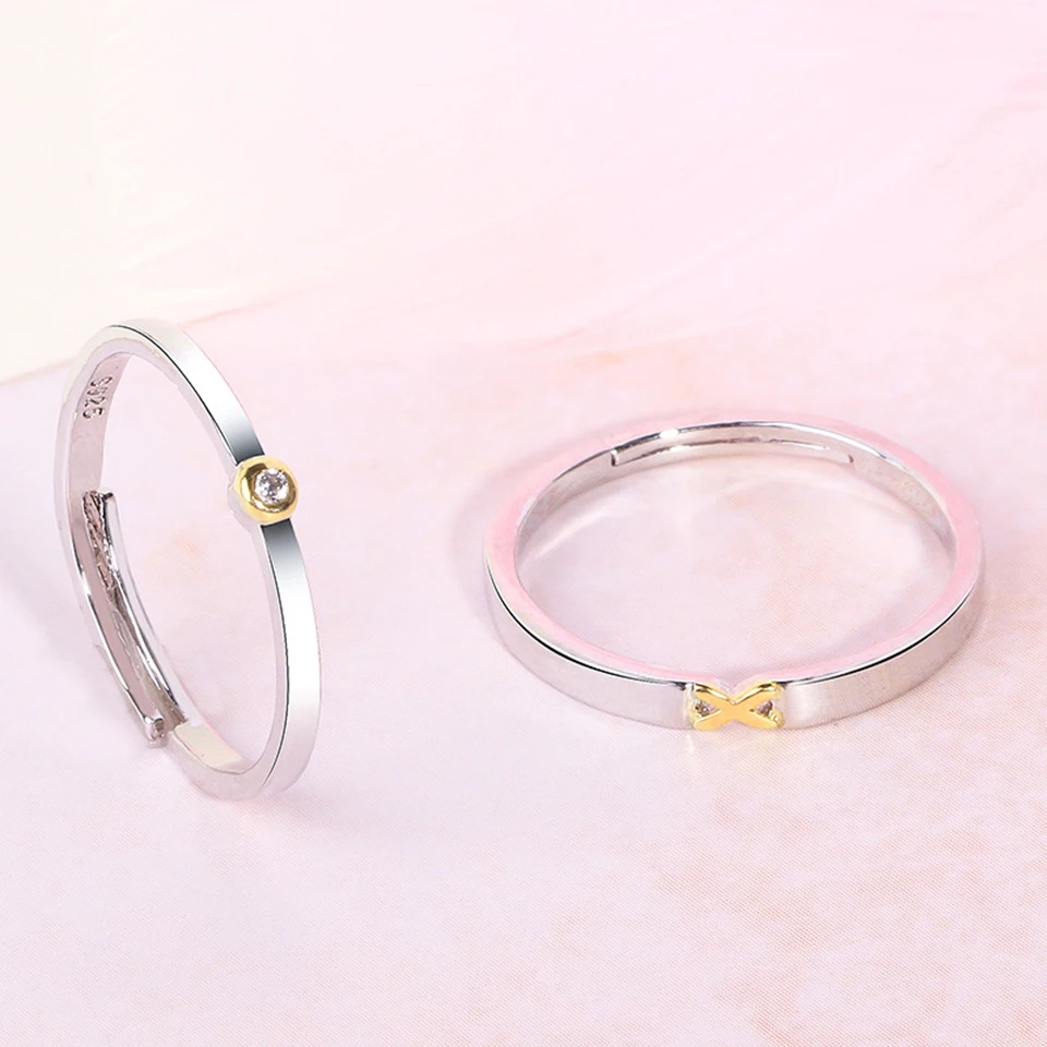 XO пары регулируемое кольцо из медного сплава с серебряным покрытием, кольца с изменяющимся размером, Модные женские ювелирные изделия, подарок на день рождения