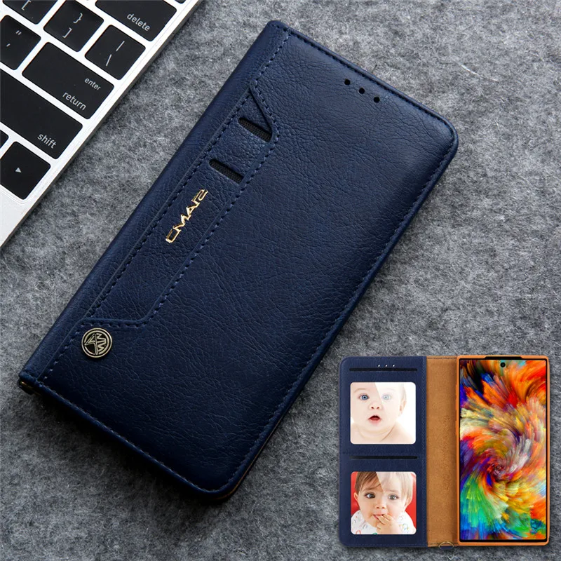 

For Samsung Galaxy Note10 Cover With card slot Leather Flip Case For Samsung S10 S10e S10 5G Note 10 Pro Wallet Magnetic Case