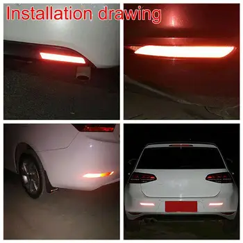 

Car Reflective Sticker Warning Strip Tape Traceless Protective Trunk Car Sticker Car on Body Accessories Exterior Auto Warn X8D6