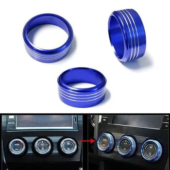 

For Subaru Impreza WRX/STi Knob Ring Covers 3pcs Aluminum Replacement New