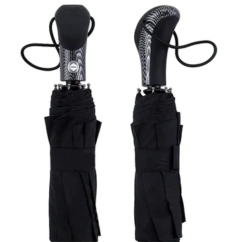 

Automatic Business Umbrella Creative Three folds Automatic Men's Umbrella One-click Push-in Special Handle Umbrella