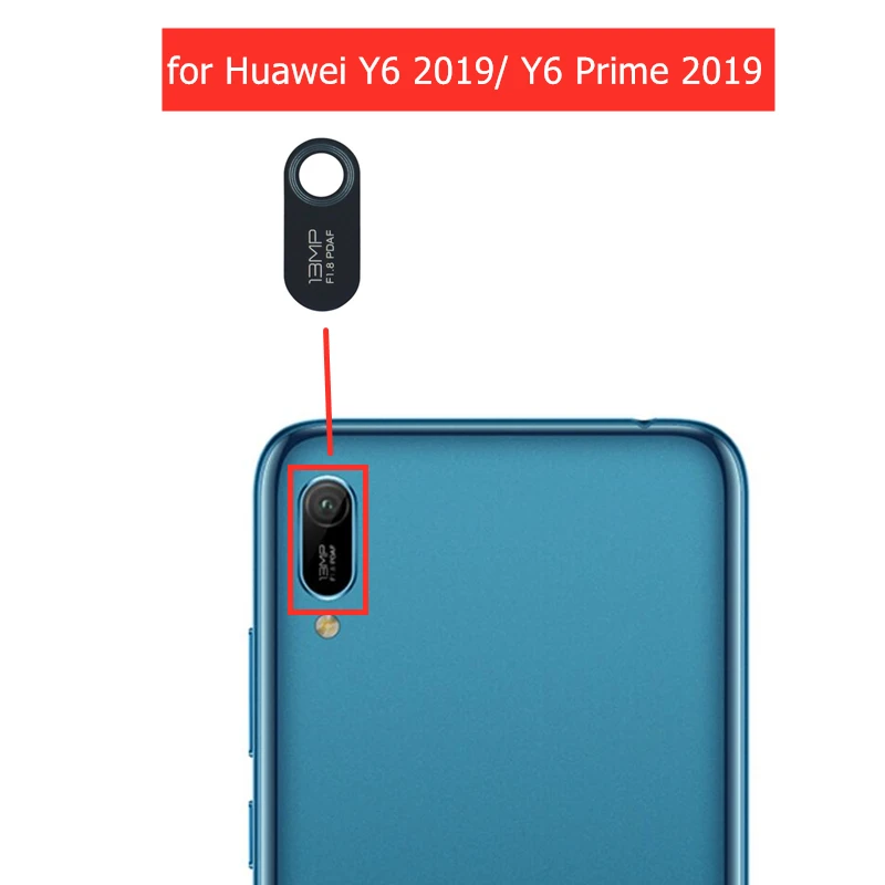 Стеклянный объектив для задней камеры Huawei Y6 2019 2 шт. клей Prime Pro запасные части