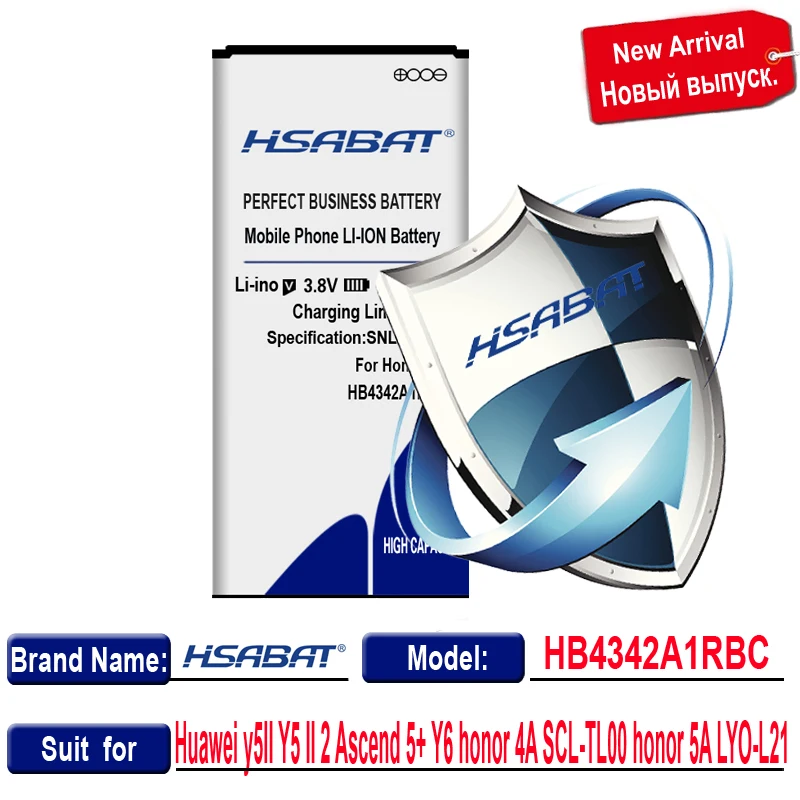 HSABAT Новинка 4550 мАч HB4342A1RBC батарея для huawei y5II Y5 II 2 Ascend 5+ Y6 honor 4A SCL-TL00 honor 5A LYO-L21