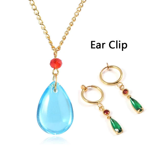 2021 New Miyazaki Hayao Anime Howl's Moving Castle Studs Howl Costume Earrings For Women Girls Cosplay Jewelry Accessories Gift Jewelry Set