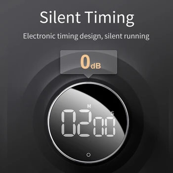 

Kitchen Timer LED Digital for Cooking Shower Study Stopwatch Alarm Clock Magnetic Digital Timer Manual Electronic Countdown
