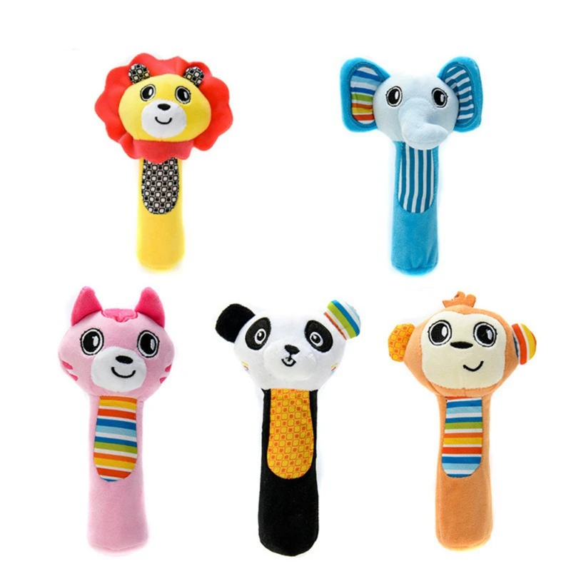 Kids Baby Rattle Toys Cartoon Animal Plush Hand Bell Baby Stroller Crib Hanging Rattles Infant Baby Toys Gifts hot