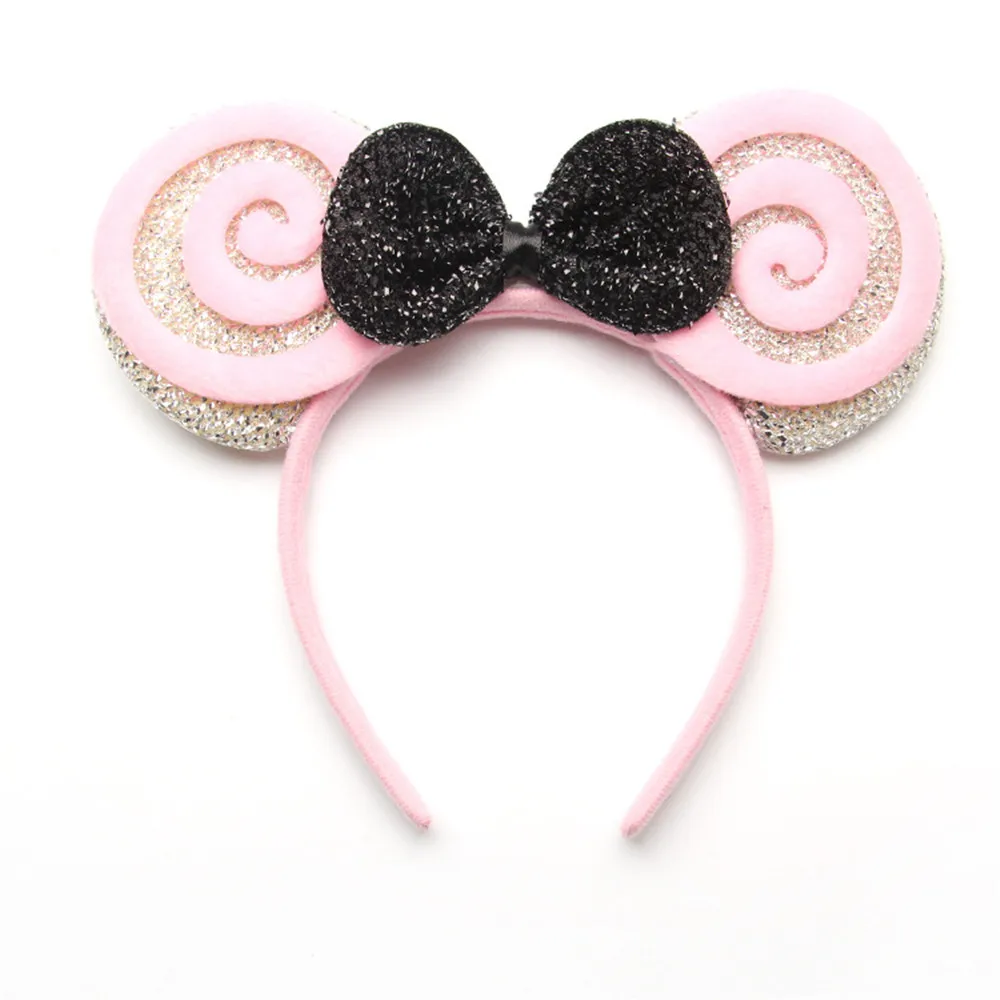 ABDO Hot Sale Big Bow Sequins Children's Hairband Mouse Ears Kids Hairbands For Girls Headwear Photo Shoot Girl Hair Accessories Baby Accessories Baby Accessories