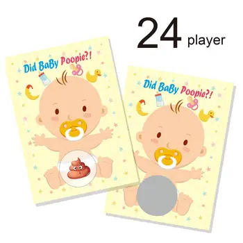 

1 Set of Game Scratch Card Baby High Quality Shower Games Card with Beautiful Colors for Party Fun