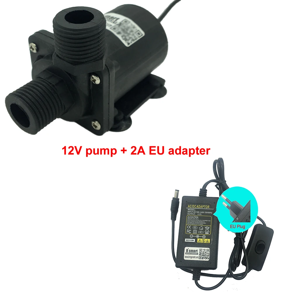SR800F Мини DC погружной водяной насос 12V рыбы терапии 24V охлаждение циркулирующей воды нагреватель 340-650L/ч бустерный насос отключения звука
