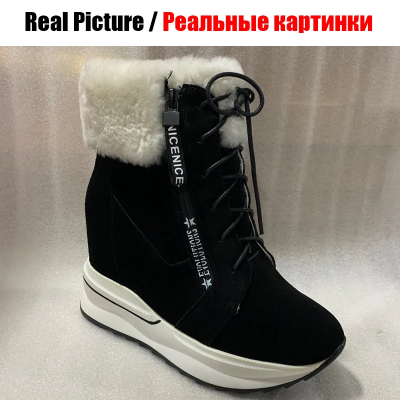 DORATASIA/кроссовки, визуально увеличивающие рост, размеры 32-40, женские зимние ботильоны из натуральной кожи и замши, женская зимняя обувь года