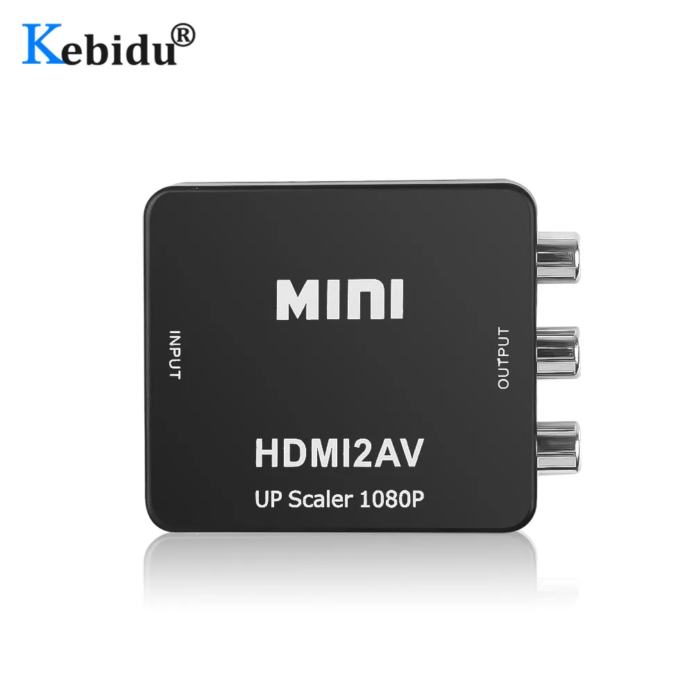 Kebidu 1080P HDMI для AV CVSB L/R RCA конвертер Мини HD видео коробка HDMI2AV адаптер Поддержка NTSC PAL выход Стандартный HDMI интерфейс