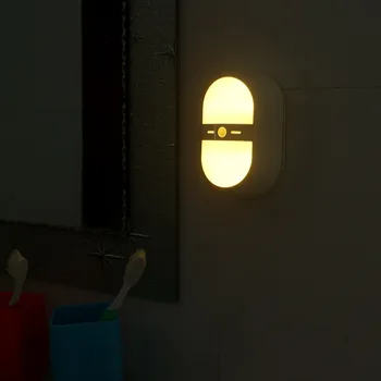 

Intelligent Motion Sensor Night Light 10 LEDs Battery Operated Small Night Lamp For Bedroom Stairs Bedside Wall Closet Lighting