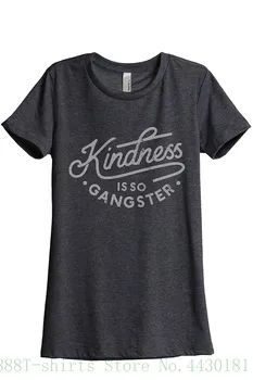 

Women's Tee Thread Tank Kindness Is So Gangster Women's Fashion Relaxed T Shirt Tee Printed T Shirt Charming Tops
