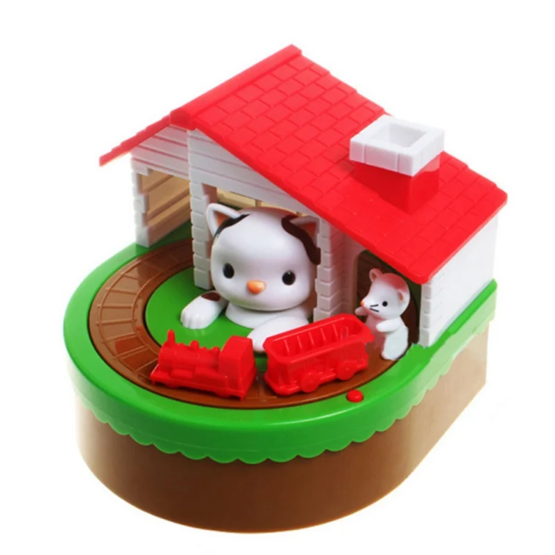 

Cute Mouse And Cat Piggy Bank With Music NEW Electronic Piggy Bank Coins Saving Box Desk Toy For Kids Birthday Christmas Gift