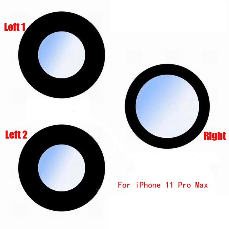 11 promax 10pc Left1 ZONBEMA 10 шт. для iPhone 6 6S 7 8 11 Pro Plus X XR XS Max задняя камера стекло объектив с наклейкой клей запасные части - Цвет: 11 promax 10pc Left1