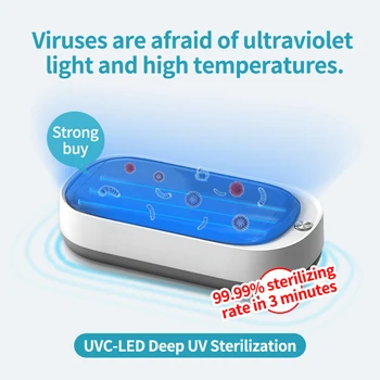 

Portable 5V UV Phone Charge Sterilizer Box Cell Phone Disinfector Personal Sanitizer Jewelry Ultraviolet Watch Disinfect Cabinet