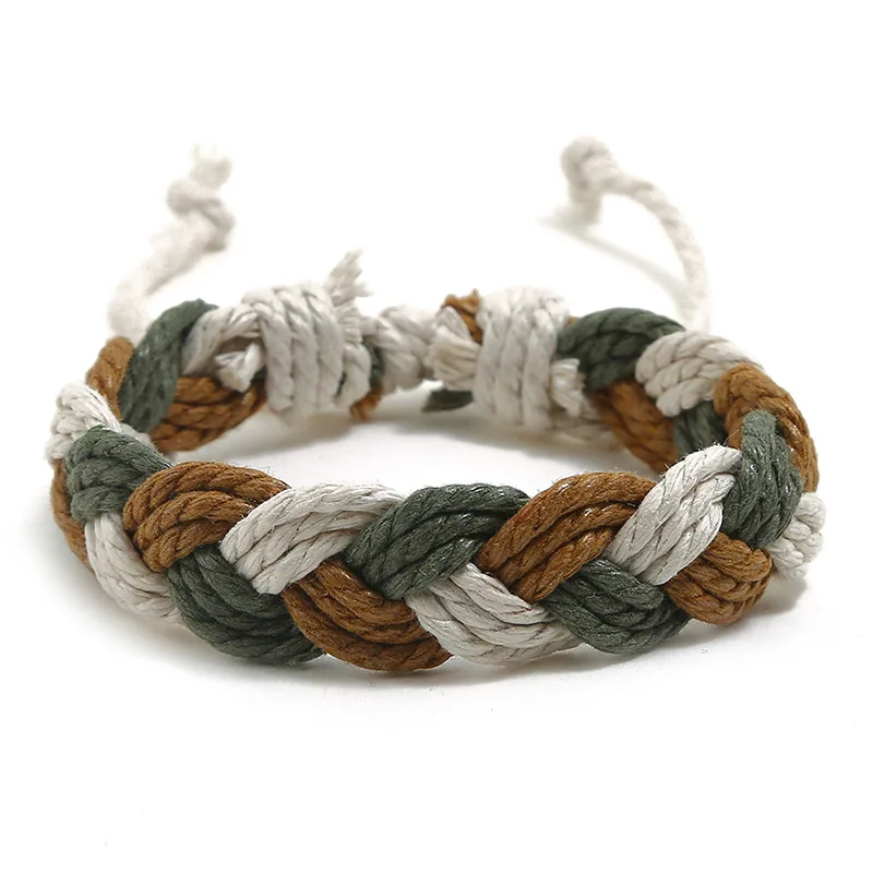 

Ethnic Multilayer Rope Braid Bracelet Bangle Classic Adjustable Unisex Cuff Hand Jewelry Gift Dropshipping