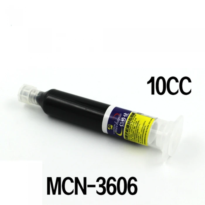 

PHONEFIX 10CC MCN-3606 Black Glue Super Glue For iPhone 5s 6 6p 6s 6sp 7p motherboard A8 A9 A10 CPU BGA Chip Repair Flux Paste