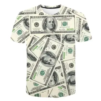 

gym Dollar T-shirt men's money T-shirt Gothic 3d funny T-shirt hip-hop T-shirt cool T-shirt men's clothing 2019 new summer shirt