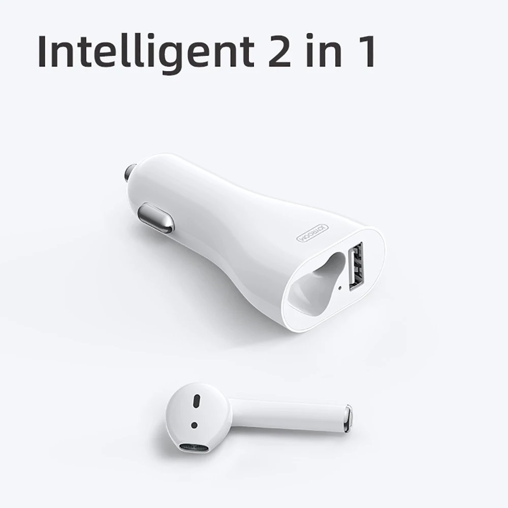 Joyroom CP1 портативный маленький Usb Автомобильное зарядное устройство стерео Bluetooth 5,0 беспроводные наушники Поддержка мобильного телефона Быстрая зарядка