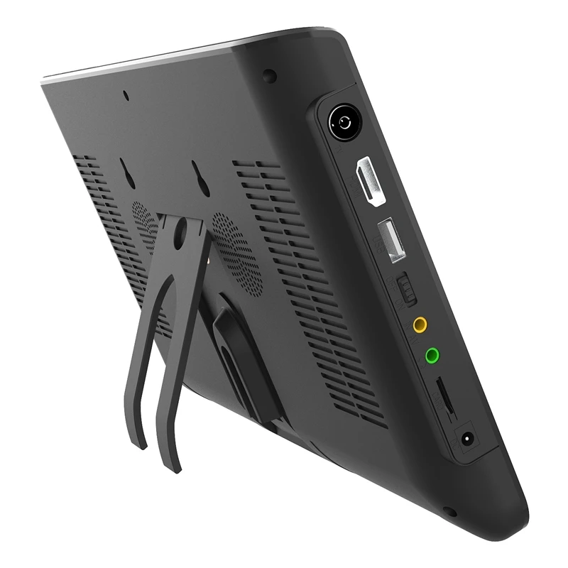 Портативный 9 дюймов TFT светодиодный 1080P HDMI-в H.265 Dvbt2 цифровой аналоговый ТВ автомобильный телевизор Поддержка USB устройство для считывания с tf-карт штепсельная вилка европейского стандарта