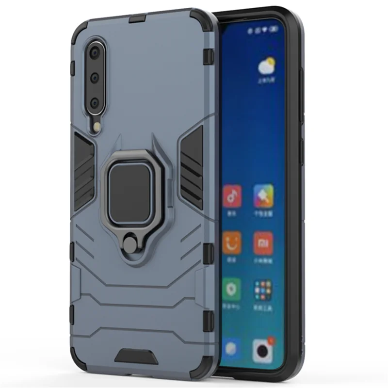 navy Blue XIAO mi противоударный чехол для телефона с кольцом и подставкой для автомобиля для mi 9 8 SE 6X A2 A3 Lite 9T Pro CC9 CC9E MAX 2 3 Red mi 7 7A K20 Pro - Цвет: navy Blue