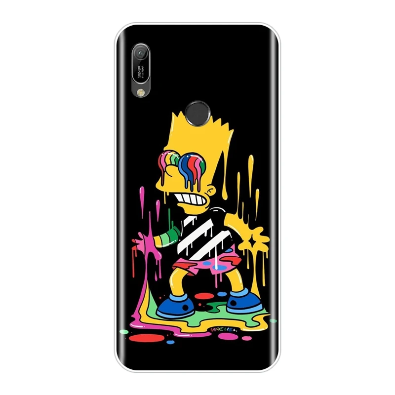 No.2 Чехол для телефона huawei Y9 Y7 Y6 премьер-профессионал мягкий силиконовый Homer J. Симпсон Забавный аниме задняя крышка для huawei Y5 Y6 Y7 - Цвет: No.2