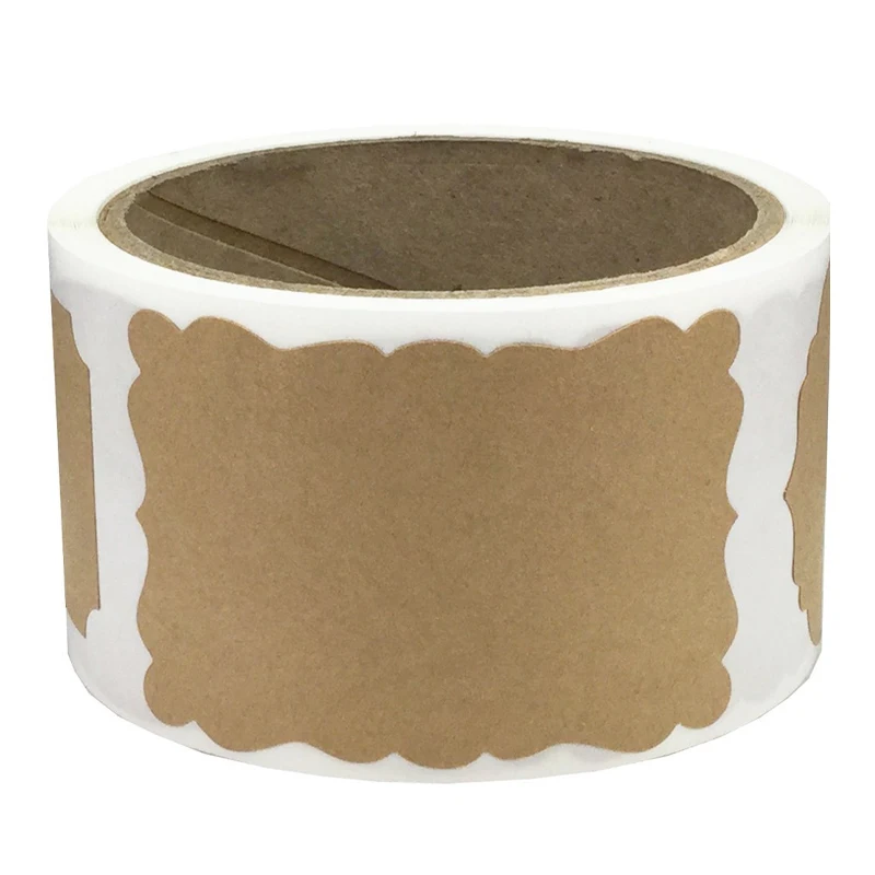 

Brown Kraft Paper Gift Tags stickers 2x3 inch Blank custom DIY Labeling for Jar Candle Glass Bottle Office stationery sticker
